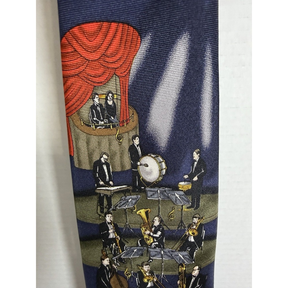 Utopia 100% Silk Orchestra Conductor Novelty Tie‎ 60" Classic Width - Picture 12 of 13